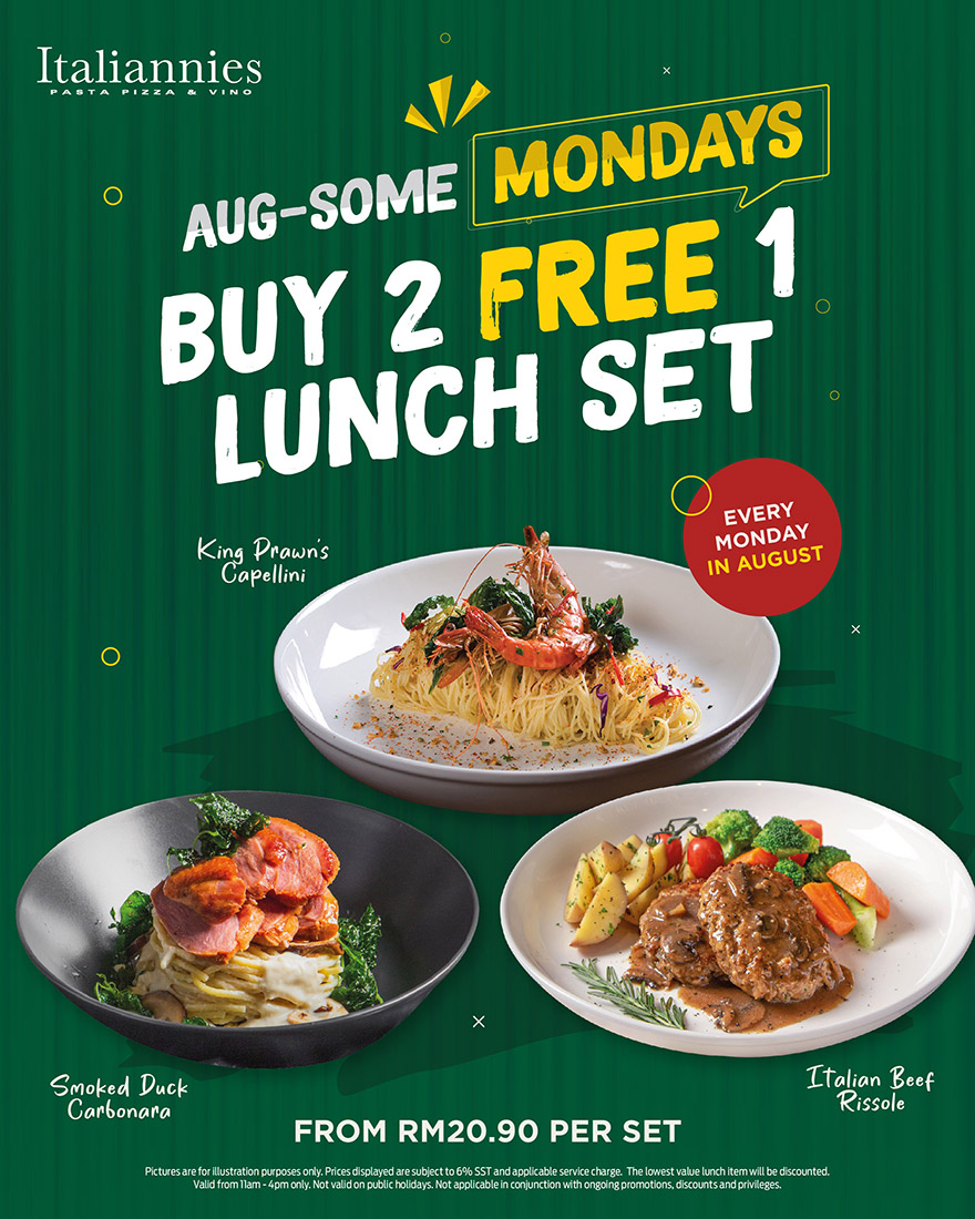 Buy 2 FREE 1 Lunch Set