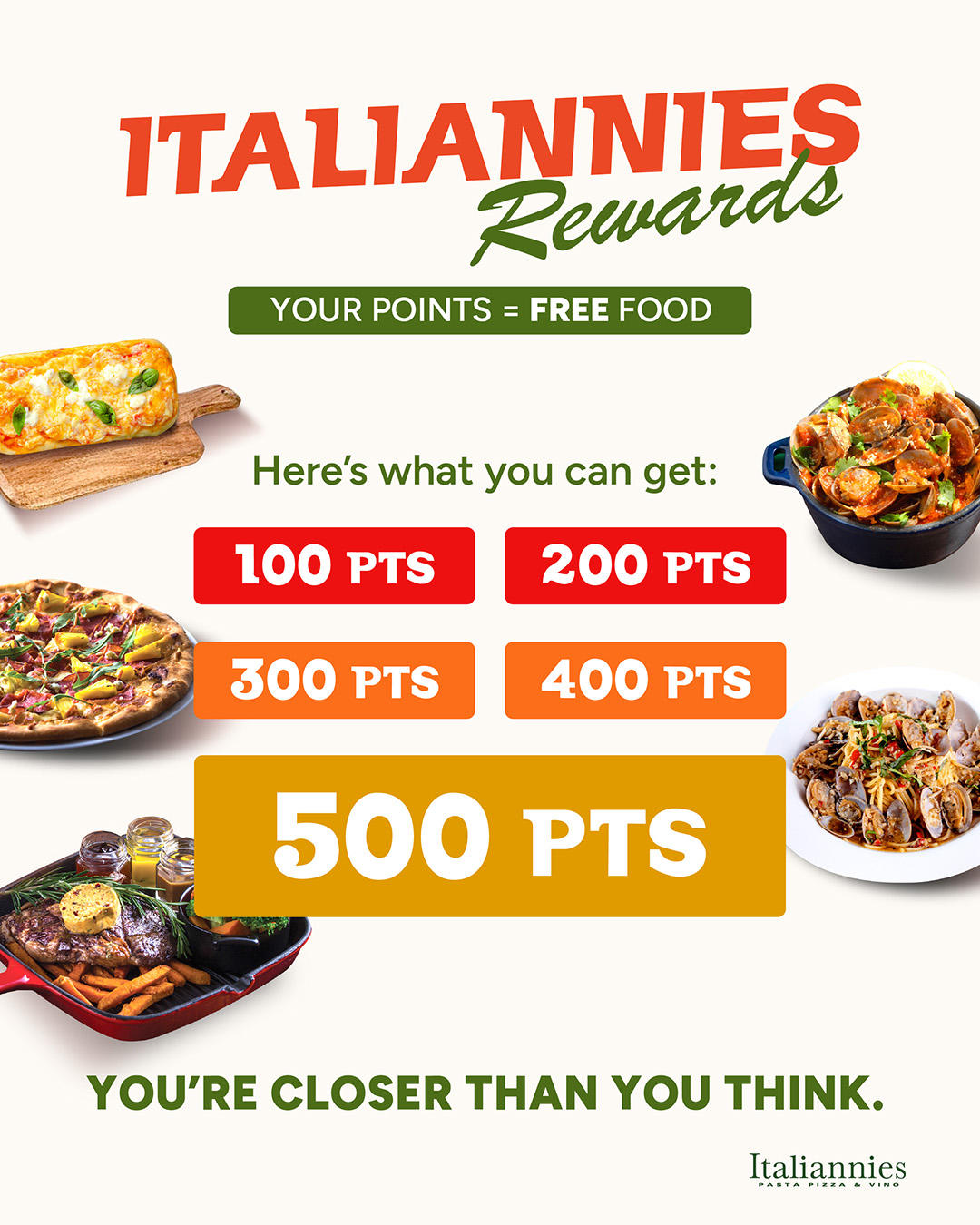 Join Italiannies Rewards and start earning rewards today! Join Italiannies Rewards and start earning rewards today!